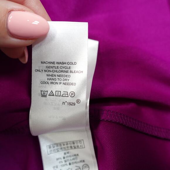 Ralph Lauren Dress Womens 8 Jersey Twist Front Sheath Ruched Midi Pink Stretch - Picture 4 of 9